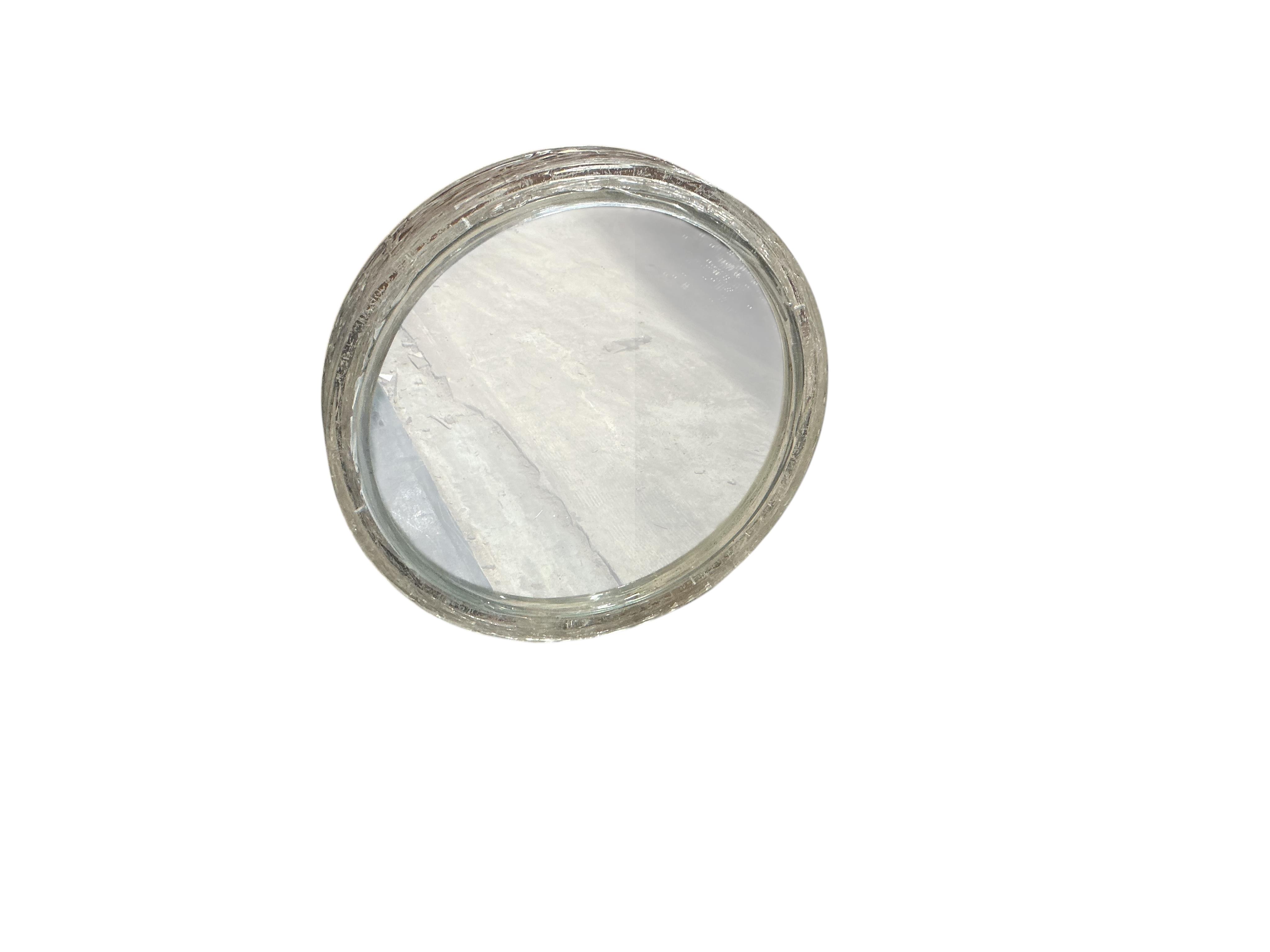 A Contemporary circular wall mirror, diameter 48cm
